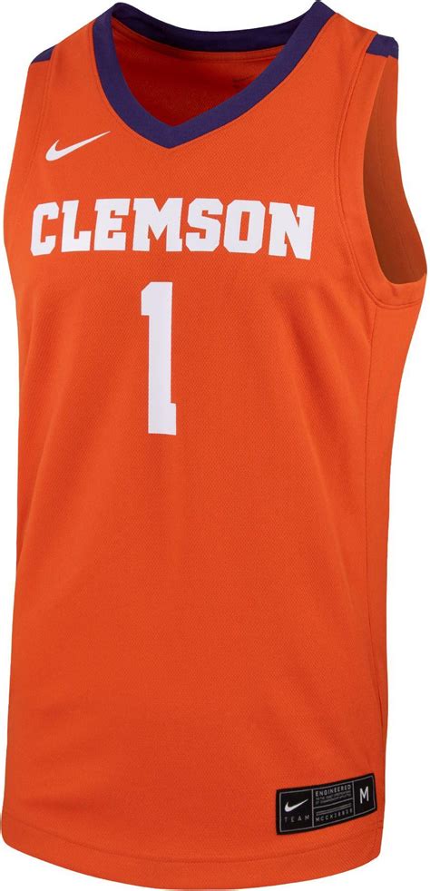 Nike Men's Clemson Tigers Orange Replica Basketball Jersey